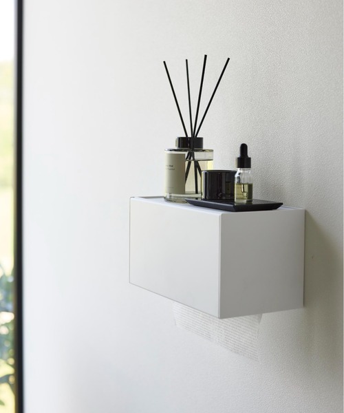 tower（タワー）の「tower(タワー)石こうボード壁対応トレー付きペーパータオルディスペンサー（バス/トイレグッズ・レディース・ブラック/ホワイト・ONE SIZE）」の7枚目の写真