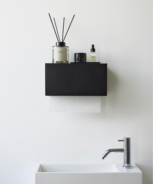 tower（タワー）の「tower(タワー)石こうボード壁対応トレー付きペーパータオルディスペンサー（バス/トイレグッズ・レディース・ブラック/ホワイト・ONE SIZE）」の20枚目の写真