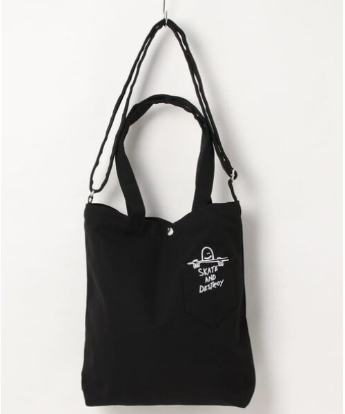 THRASHER(スラッシャー)の「THRASHER(スラッシャー) トート バッグ コットンキャンバス Mサイズ A4収納(ST)(トートバッグ・メンズ・その他4/その他1/その他2/その他3/その他6/その他5・FREE)」の3枚目の写真
