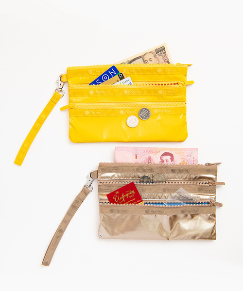 ZIP POUCH SET3 ひとりっぷ カナリアイエロー ZIP POUCH SET3 ヒトリップカナリアイエロー（ポーチ