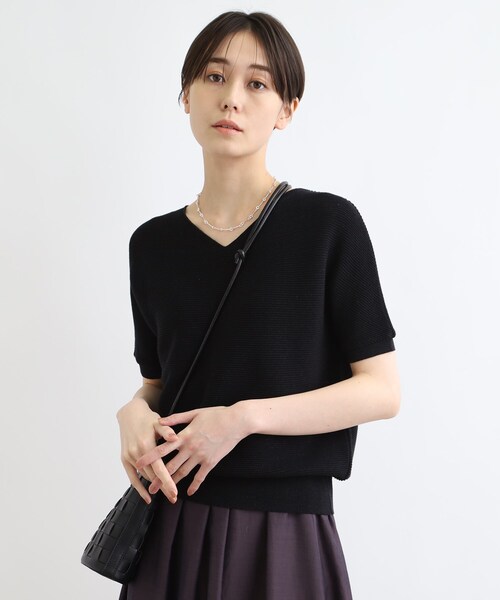 INDIVI（インディヴィ）の「◆【洗える／ラメ】Vネックガーター編みニット（ニット/セーター・レディース・オフホワイト/ブラック/ライトグレー/ナチュラル/ブラウン系/ブルー系その他/イエロー系その他・05/13/15 /34/38/19）」の19枚目の写真
