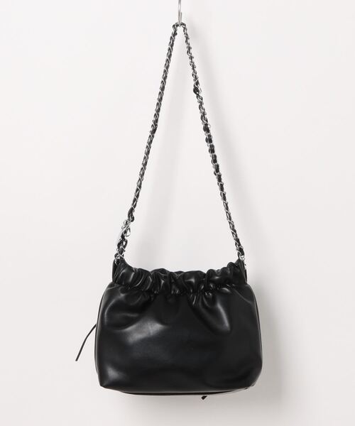 REAL CUBE（リアルキューブ）の「リボン付きチェーンミニショルダーバッグ（ショルダーバッグ・レディース・シルバー/ブラック・FREE）」の9枚目の写真