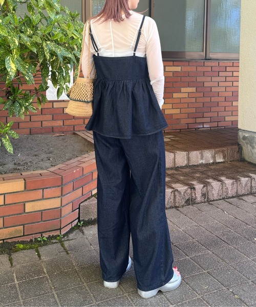 y/m by misato（イムバイミサト）の「デニムキャミソール（キャミソール・レディース・ブラック/インディゴブルー・FREE）」の14枚目の写真