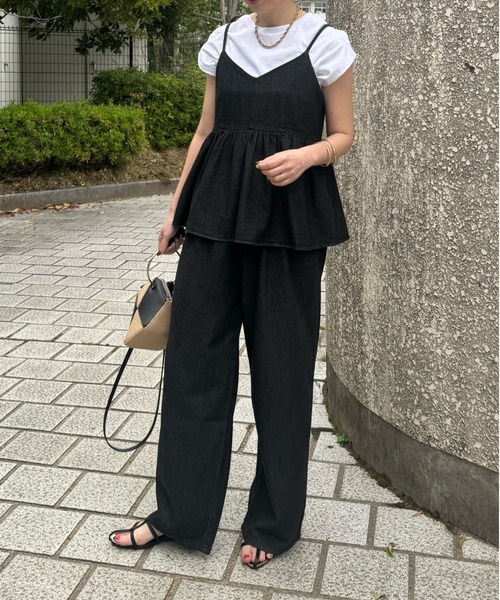 y/m by misato（イムバイミサト）の「デニムキャミソール（キャミソール・レディース・ブラック/インディゴブルー・FREE）」の17枚目の写真