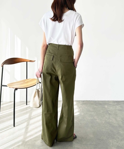 GeeRA（ジーラ）の「コットンワイドベイカーパンツ（その他パンツ・レディース・ブラック/カーキ・MEDIUM/LARGE/X-LARGE）」の9枚目の写真