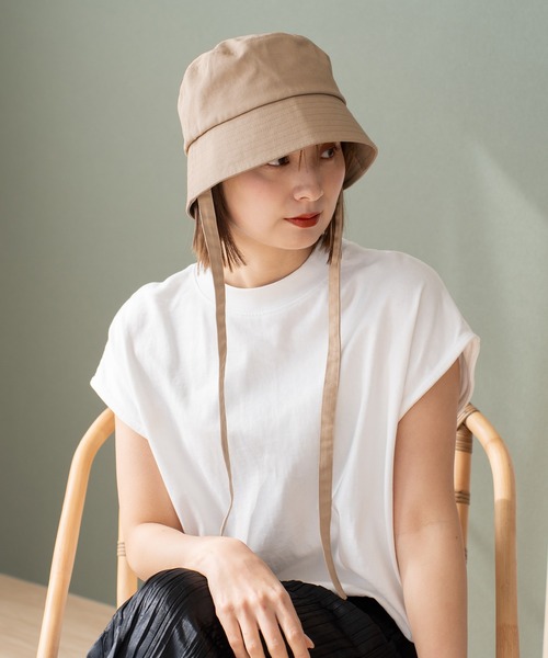 VitaFelice(ヴィータフェリーチェ)の「リボン付きバケットハット(ハット・レディース・ホワイト/ブラック/ライトベージュ・FREE)」の20枚目の写真