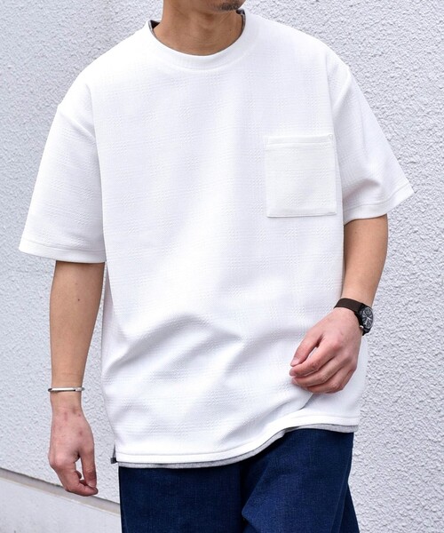 【WEB限定】SHIPS any: ジャカード フェイクレイヤード ポケット Tシャツ◇(Tシャツ/カットソー)|SHIPS any(シップス エニィ) 【WEB限定】SHIPS any: ジャカード フェイクレイヤード ポケット Tシャツ◇(Tシャツ/カットソー)|SHIPS any(シップス エニィ)