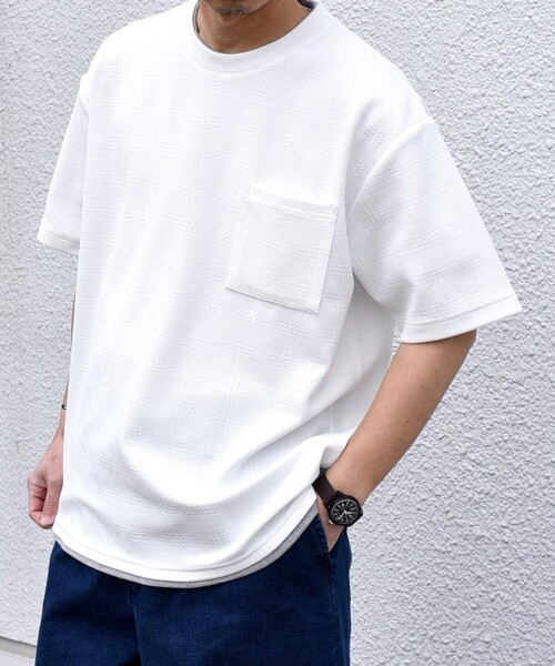 【WEB限定】SHIPS any: ジャカード フェイクレイヤード ポケット Tシャツ◇(Tシャツ/カットソー)|SHIPS any(シップス エニィ) 【WEB限定】SHIPS any: ジャカード フェイクレイヤード ポケット Tシャツ◇(Tシャツ/カットソー)|SHIPS any(シップス エニィ)