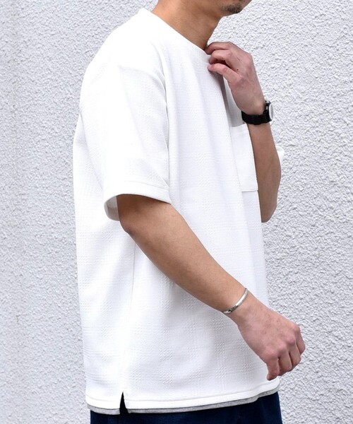 【WEB限定】SHIPS any: ジャカード フェイクレイヤード ポケット Tシャツ◇(Tシャツ/カットソー)|SHIPS any(シップス エニィ) 【WEB限定】SHIPS any: ジャカード フェイクレイヤード ポケット Tシャツ◇(Tシャツ/カットソー)|SHIPS any(シップス エニィ)