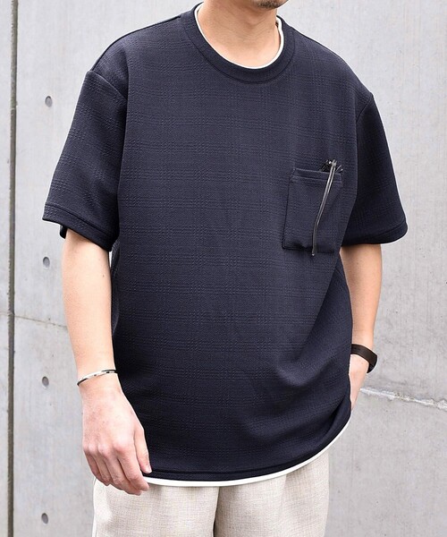 【WEB限定】SHIPS any: ジャカード フェイクレイヤード ポケット Tシャツ◇(Tシャツ/カットソー)|SHIPS any(シップス エニィ) 【WEB限定】SHIPS any: ジャカード フェイクレイヤード ポケット Tシャツ◇(Tシャツ/カットソー)|SHIPS any(シップス エニィ)