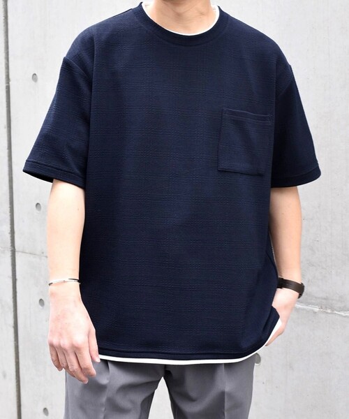 【WEB限定】SHIPS any: ジャカード フェイクレイヤード ポケット Tシャツ◇(Tシャツ/カットソー)|SHIPS any(シップス エニィ) 【WEB限定】SHIPS any: ジャカード フェイクレイヤード ポケット Tシャツ◇(Tシャツ/カットソー)|SHIPS any(シップス エニィ)