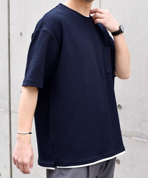 【WEB限定】SHIPS any: ジャカード フェイクレイヤード ポケット Tシャツ◇(Tシャツ/カットソー)|SHIPS any(シップス エニィ) 【WEB限定】SHIPS any: ジャカード フェイクレイヤード ポケット Tシャツ◇(Tシャツ/カットソー)|SHIPS any(シップス エニィ)