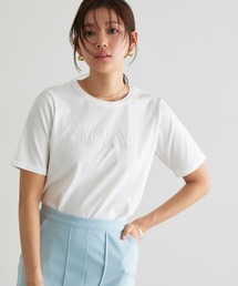 【イージーケア】レース刺繍ロゴTシャツ