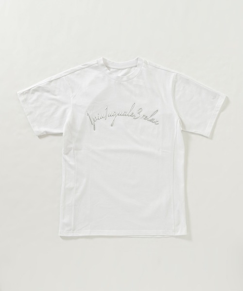 国内【1PIU1UGUALE3 RELAX】メタリックアーチロゴ半袖Tシャツ 1PIU1UGUALE3 RELAX(ウノピゥウノウグァーレトレ リラックス