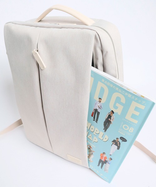 YAKPAK(ヤックパック)の「【YAKPAK/ヤックパック】スクエア スリム バックパック(バックパック/リュック・メンズ・ライトグレー/アイボリー/ブラック・FREE)」の4枚目の写真