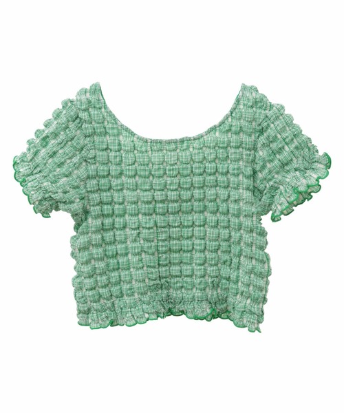 31 Sons de mode(トランテアン ソン ドゥ モード)の「ポコポコトップス(Tシャツ/カットソー・レディース・ラベンダー/グリーン/オフホワイト・36)」の16枚目の写真