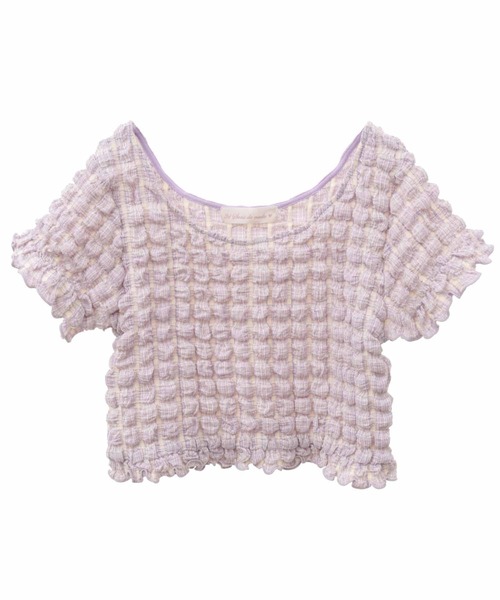 31 Sons de mode(トランテアン ソン ドゥ モード)の「ポコポコトップス(Tシャツ/カットソー・レディース・ラベンダー/グリーン/オフホワイト・36)」の11枚目の写真
