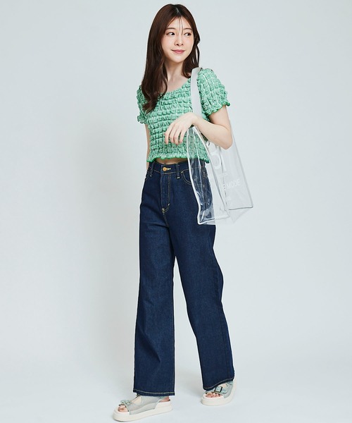 31 Sons de mode(トランテアン ソン ドゥ モード)の「ポコポコトップス(Tシャツ/カットソー・レディース・ラベンダー/グリーン/オフホワイト・36)」の22枚目の写真