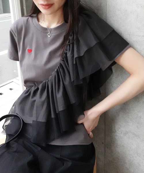 CORNERS（コーナーズ）の「チュール配色マルチウェイフリル