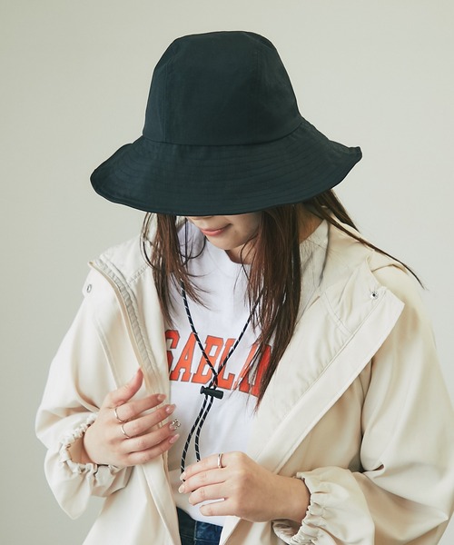 un dix cors(アンディコール)の「クラウン切り替え撥水ハット(ハット・レディース・ベージュ/ブラック・FREE)」の13枚目の写真