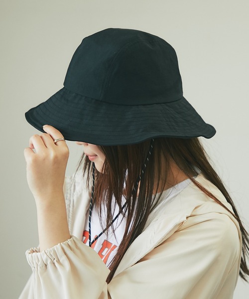 un dix cors(アンディコール)の「クラウン切り替え撥水ハット(ハット・レディース・ベージュ/ブラック・FREE)」の14枚目の写真
