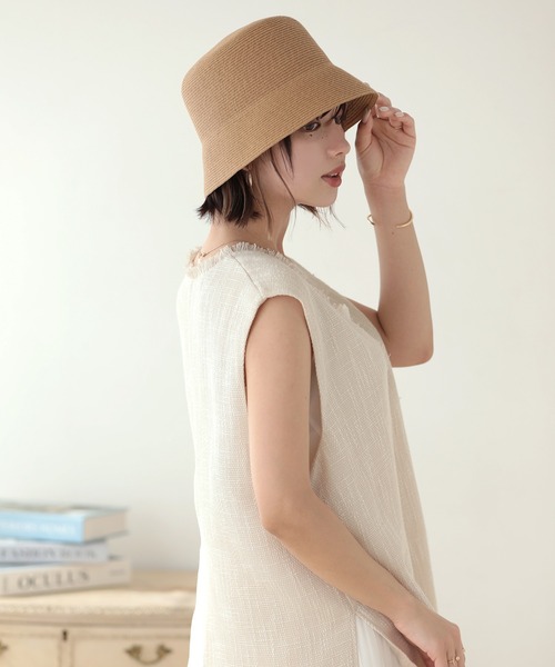 Stella McCartney 麦わら帽子 57ベージュ バケットハット お得セット Stella McCartney バケットハット 57ベージュ 麦わら