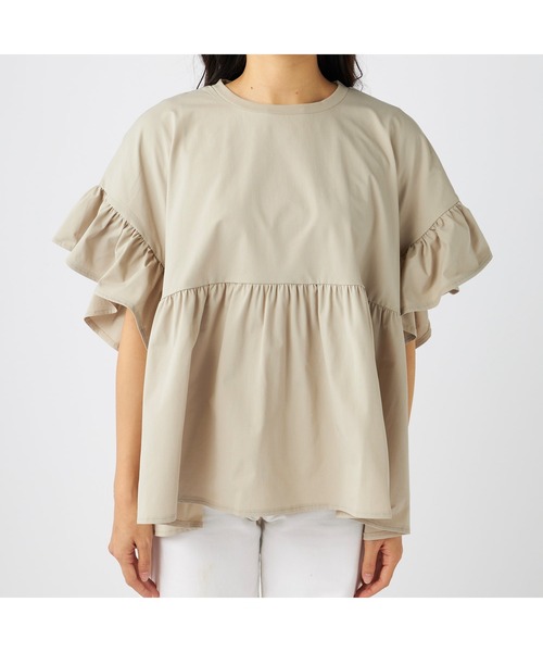 Ocean Pacific(オーシャンパシフィック)の「Ocean Pacific/オーシャンパシフィック 半袖Tシャツ 水陸両用 UPF50+ 袖フレアデザイン UVカットシャツ(Tシャツ/カットソー・レディース・ブラック/ベージュ/ホワイト・M/XL/L)」の7枚目の写真