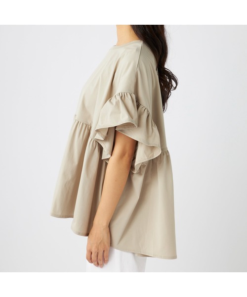 Ocean Pacific(オーシャンパシフィック)の「Ocean Pacific/オーシャンパシフィック 半袖Tシャツ 水陸両用 UPF50+ 袖フレアデザイン UVカットシャツ(Tシャツ/カットソー・レディース・ブラック/ベージュ/ホワイト・M/XL/L)」の8枚目の写真