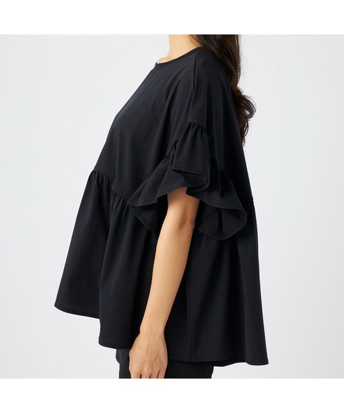 Ocean Pacific(オーシャンパシフィック)の「Ocean Pacific/オーシャンパシフィック 半袖Tシャツ 水陸両用 UPF50+ 袖フレアデザイン UVカットシャツ(Tシャツ/カットソー・レディース・ブラック/ベージュ/ホワイト・M/XL/L)」の12枚目の写真