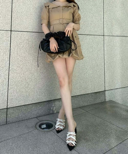 EIMY ISTOIRE(エイミーイストワール)の「オフショルダーバルーンミニワンピース(ワンピース・レディース・ベージュ/インディゴブルー/ホワイト・S/M)」の18枚目の写真