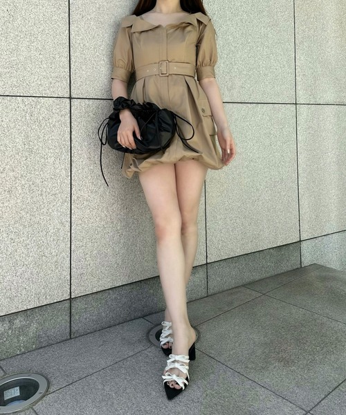 EIMY ISTOIRE(エイミーイストワール)の「オフショルダーバルーンミニワンピース(ワンピース・レディース・ベージュ/インディゴブルー/ホワイト・S/M)」の17枚目の写真