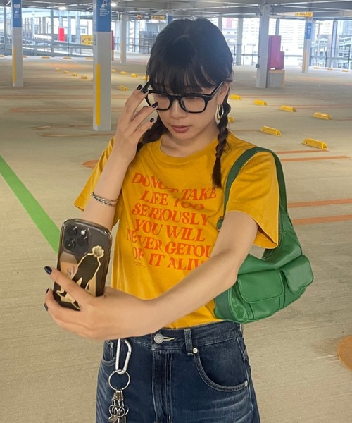 RODEO CROWNS WIDE BOWL(ロデオクラウンズワイドボウル)の「アソートカラーTシャツ(Tシャツ/カットソー・レディース・イエロー/ブルー/オフホワイト・FREE)」の3枚目の写真