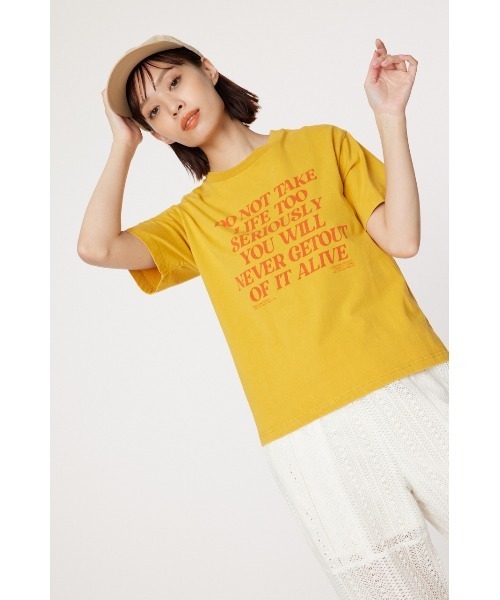 RODEO CROWNS WIDE BOWL(ロデオクラウンズワイドボウル)の「アソートカラーTシャツ(Tシャツ/カットソー・レディース・イエロー/ブルー/オフホワイト・FREE)」の4枚目の写真