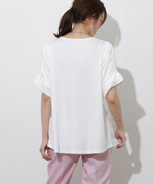 Pierrot（ピエロ）の「バルーンスリーブTシャツ（Tシャツ/カットソー・レディース・ブラック/ライトブルー/オフホワイト/ネイビー・M/L）」の16枚目の写真