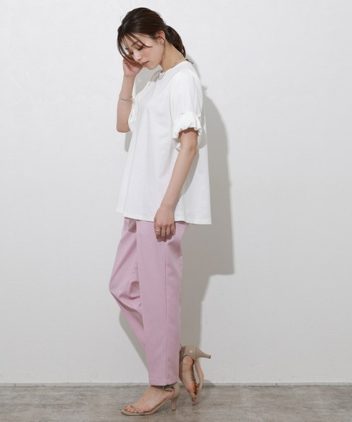 Pierrot（ピエロ）の「バルーンスリーブTシャツ（Tシャツ/カットソー・レディース・ブラック/ライトブルー/オフホワイト/ネイビー・M/L）」の17枚目の写真