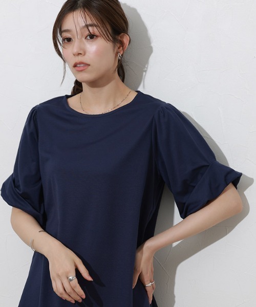 Pierrot（ピエロ）の「バルーンスリーブTシャツ（Tシャツ/カットソー・レディース・ブラック/ライトブルー/オフホワイト/ネイビー・M/L）」の22枚目の写真