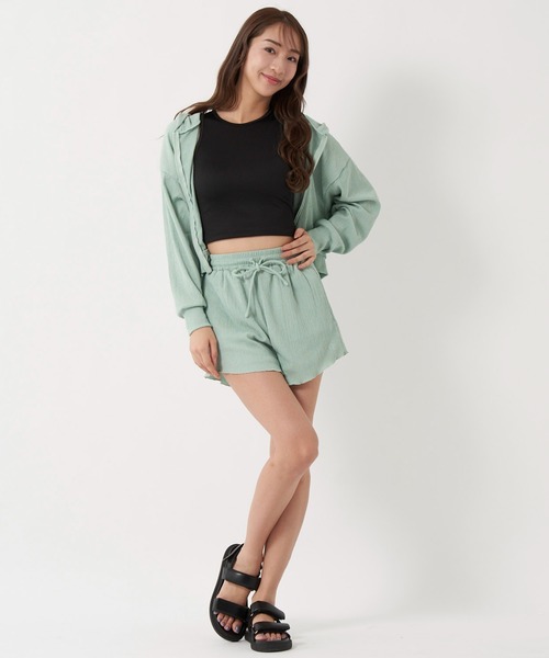 Ocean Pacific（オーシャンパシフィック）の「OP/オーピー 水陸両用  ユーティリティ  ショートパンツ/トランクス   524496（水着・レディース・ミント/パープル/ブラック/アイボリー・M/L）」の21枚目の写真