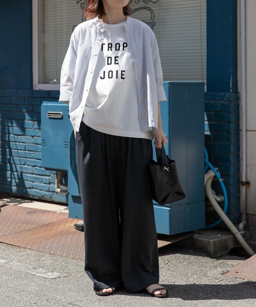 FORK&SPOON（フォークアンドスプーン）の「FORK&SPOON　5分袖コクーンシャツ（シャツ/ブラウス・レディース・ブルー系その他/グリーン系その他/オフホワイト・1）」の17枚目の写真