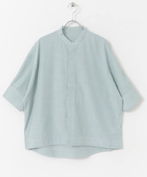 FORK&SPOON（フォークアンドスプーン）の「FORK&SPOON　5分袖コクーンシャツ（シャツ/ブラウス・レディース・ブルー系その他/グリーン系その他/オフホワイト・1）」の15枚目の写真