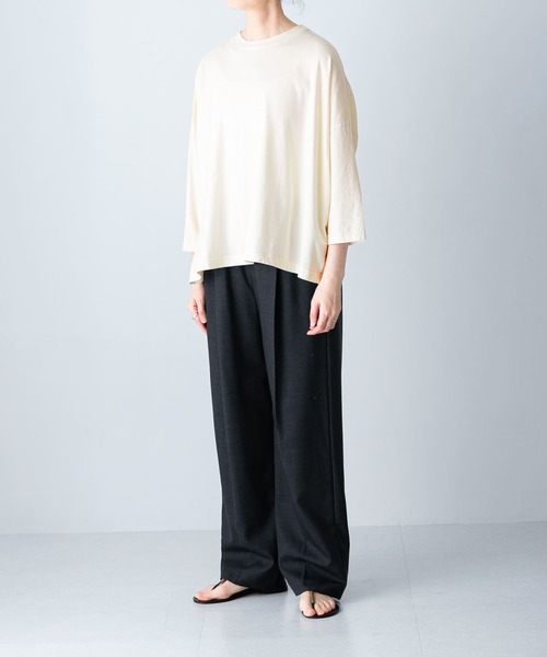 【美品】 かぐれ カットソー プルオーバー クルーネック ワイドシルエット かぐれ｜リネンワイドカットソー - かぐれ(カグレ) | キナリノモール