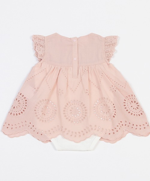 petit main（プティマイン）の「【リンク】レース刺しゅうロンパース（ロンパース・キッズ・オフホワイト/イエロー/ライトピンク・80ｃｍ/70cm）」の10枚目の写真