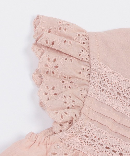 petit main（プティマイン）の「【リンク】レース刺しゅうロンパース（ロンパース・キッズ・オフホワイト/イエロー/ライトピンク・80ｃｍ/70cm）」の8枚目の写真