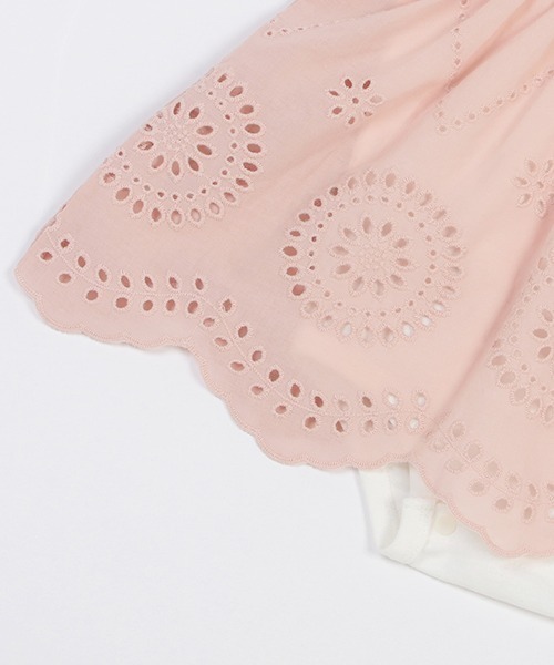 petit main（プティマイン）の「【リンク】レース刺しゅうロンパース（ロンパース・キッズ・オフホワイト/イエロー/ライトピンク・80ｃｍ/70cm）」の7枚目の写真