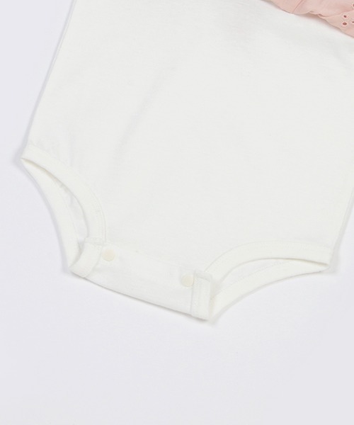 petit main（プティマイン）の「【リンク】レース刺しゅうロンパース（ロンパース・キッズ・オフホワイト/イエロー/ライトピンク・80ｃｍ/70cm）」の5枚目の写真