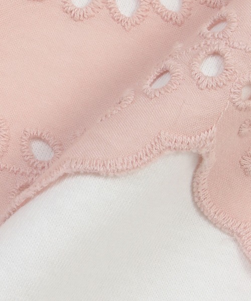 petit main（プティマイン）の「【リンク】レース刺しゅうロンパース（ロンパース・キッズ・オフホワイト/イエロー/ライトピンク・80ｃｍ/70cm）」の4枚目の写真