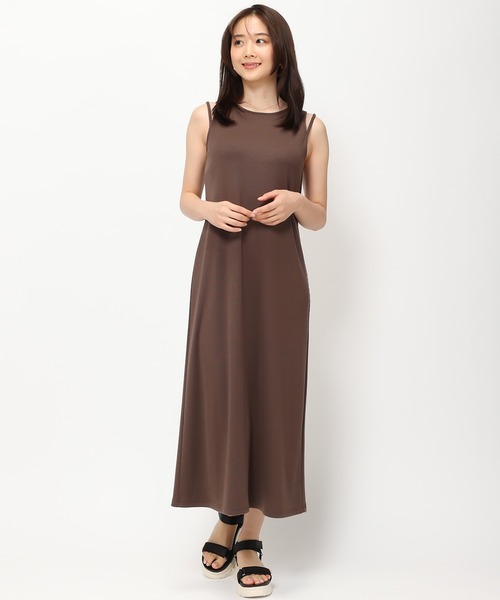 MISCH MASCH（ミッシュマッシュ）の「カップ付きリブワンピース/MM427401（ワンピース・レディース・ブルー/ブラウン/ブラック・ﾌﾘ-）」の7枚目の写真