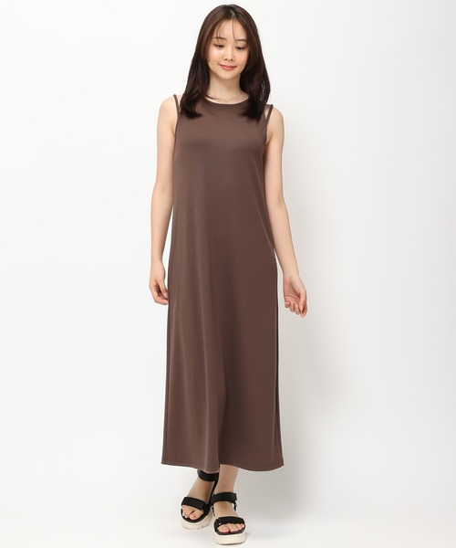MISCH MASCH（ミッシュマッシュ）の「カップ付きリブワンピース/MM427401（ワンピース・レディース・ブルー/ブラウン/ブラック・ﾌﾘ-）」の6枚目の写真