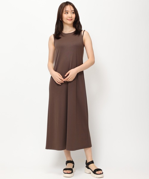 MISCH MASCH（ミッシュマッシュ）の「カップ付きリブワンピース/MM427401（ワンピース・レディース・ブルー/ブラウン/ブラック・ﾌﾘ-）」の8枚目の写真