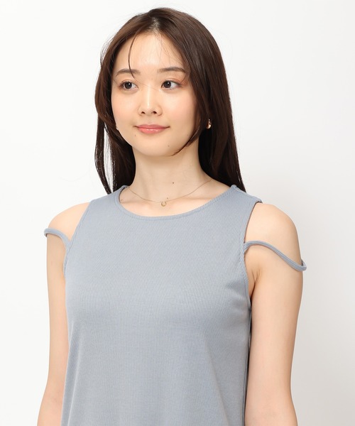 MISCH MASCH（ミッシュマッシュ）の「カップ付きリブワンピース/MM427401（ワンピース・レディース・ブルー/ブラウン/ブラック・ﾌﾘ-）」の20枚目の写真