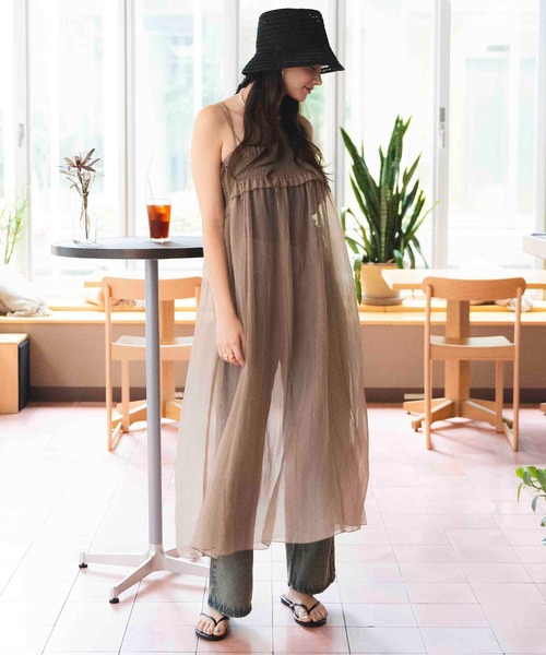 COMMRE（コムル）の「シアーキャミワンピース（ワンピース・レディース・ブラック/ベージュ・FREE）」の13枚目の写真